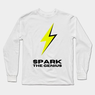 Spark The Genius logo - Fluorescent Long Sleeve T-Shirt